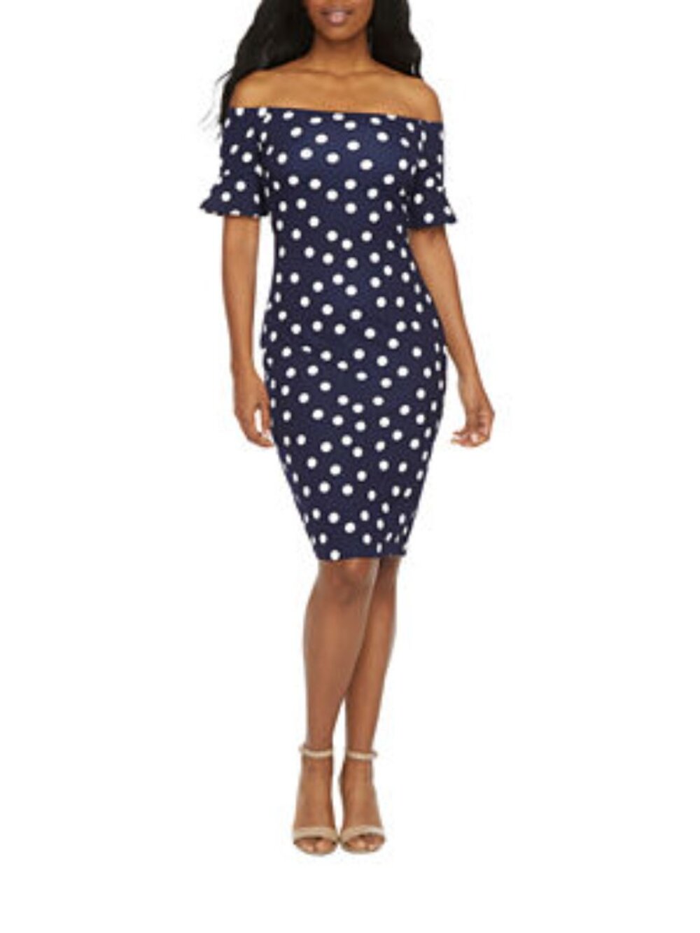Premier Amour Navy Polka Dot Dress Size 4 – New Without Tags
